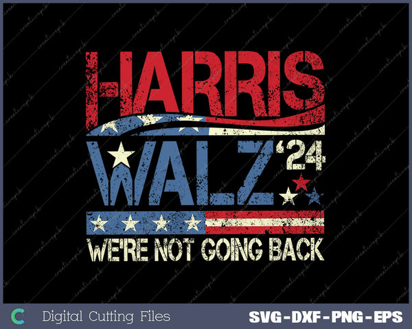 Harris Walz 2024 Kamala Harris 2024 USA Flag SVG PNG Printable Files