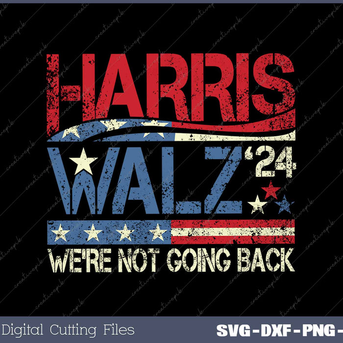 Harris Walz 2024 Kamala Harris 2024 USA Flag SVG PNG Printable Files