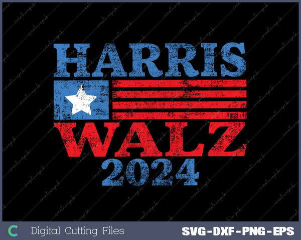 Harris Walz 2024 Kamala Harris Tim Waltz USA Election 2024 SVG PNG Printable Files