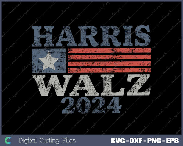 Harris Walz 2024 USA Election Kamala Harris Tim Waltz 2024 SVG PNG Printable Files