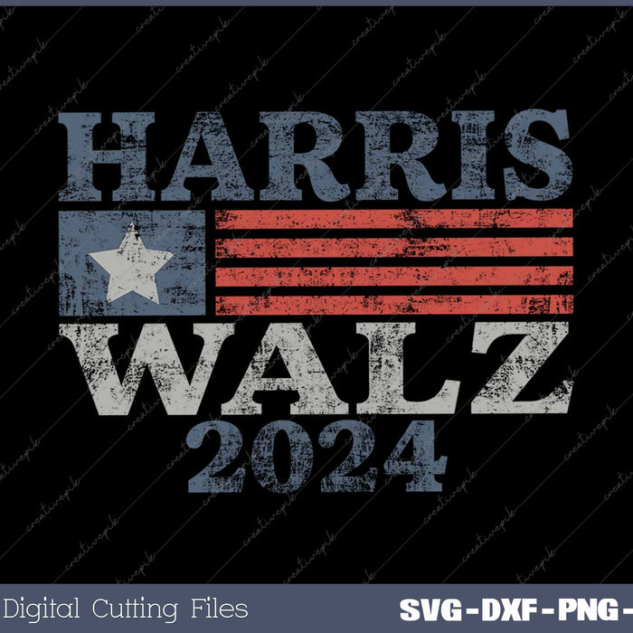 Harris Walz 2024 USA Election Kamala Harris Tim Waltz 2024 SVG PNG Printable Files