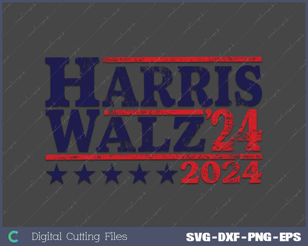 Harris Walz 2024 US Election Kamala Harris Tim Waltz 2024 SVG PNG Printable Files