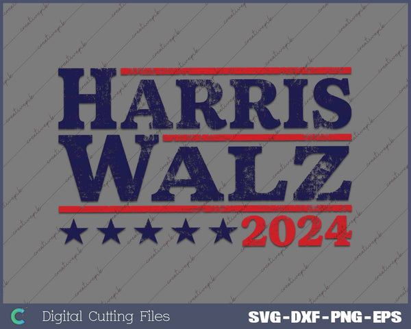 Harris Walz 2024 US Election Kamala Harris Tim Waltz 2024 SVG PNG Printable Files