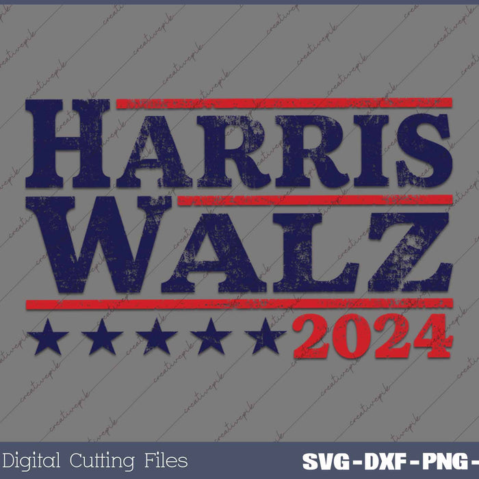 Harris Walz 2024 US Election Kamala Harris Tim Waltz 2024 SVG PNG Printable Files