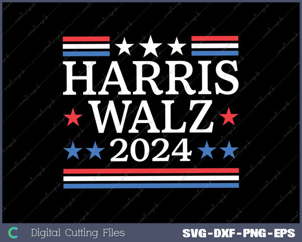 Harris Walz Waltz 2024 Retro Vintage Kamala Harris SVG PNG Printable Files