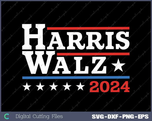 Harris Walz Waltz 2024 Retro Vintage Kamala Harris 2024 SVG PNG Printable Files