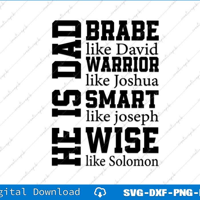 He Is Dad Christian Fathers Day Fathers Day SVG PNG Cutting Files