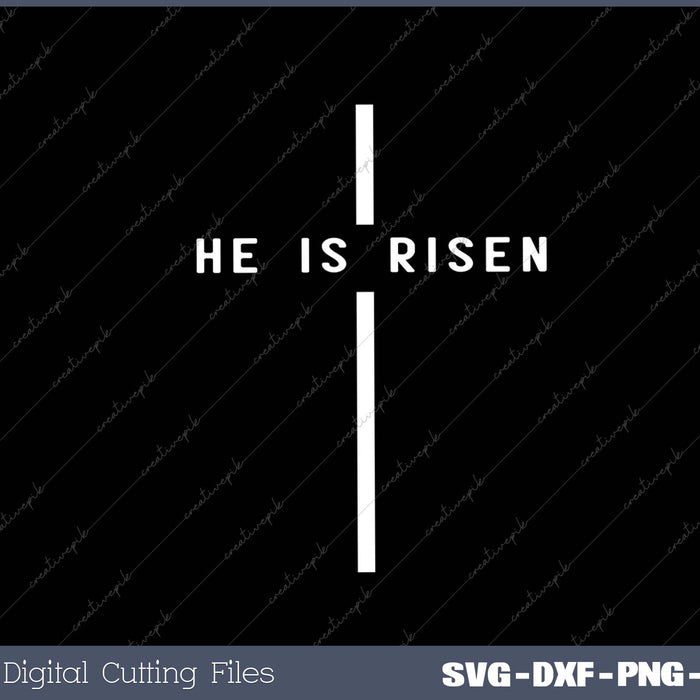 He Is Risen Cross Jesus Easter Day Christmas Christians