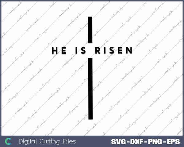 He Is Risen Cross Jesus Easter Day Christmas Christians