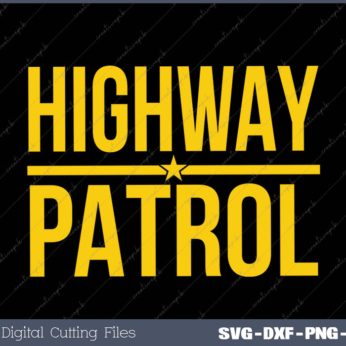 Highway Patrol Police Uniform Law Enforcement Costume Tee SVG PNG Cutting Printable Files