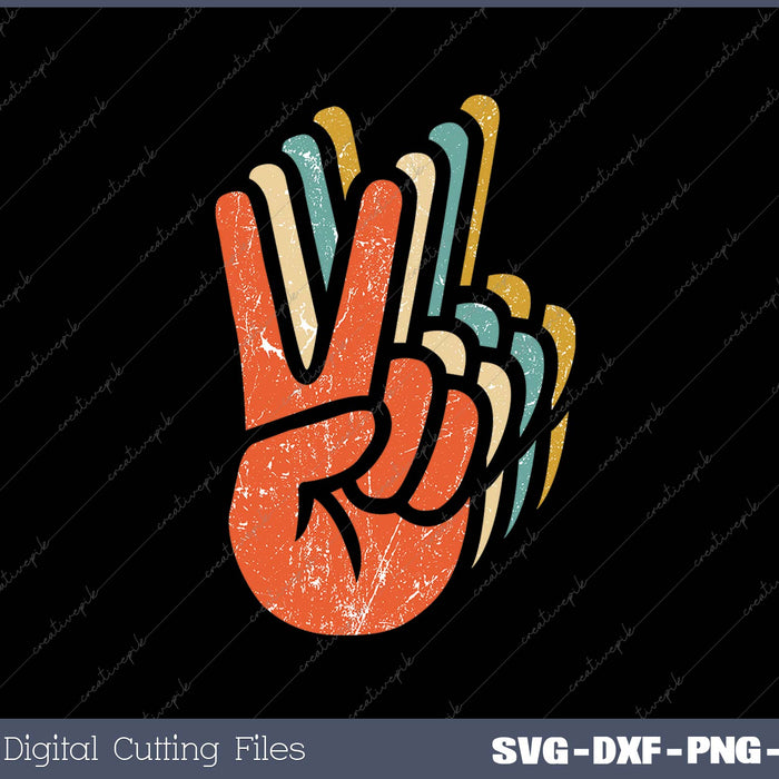 Hippie Peace 60s 70s Tie Dye Hippie Tee Gift SVG PNG Cutting Printable Files