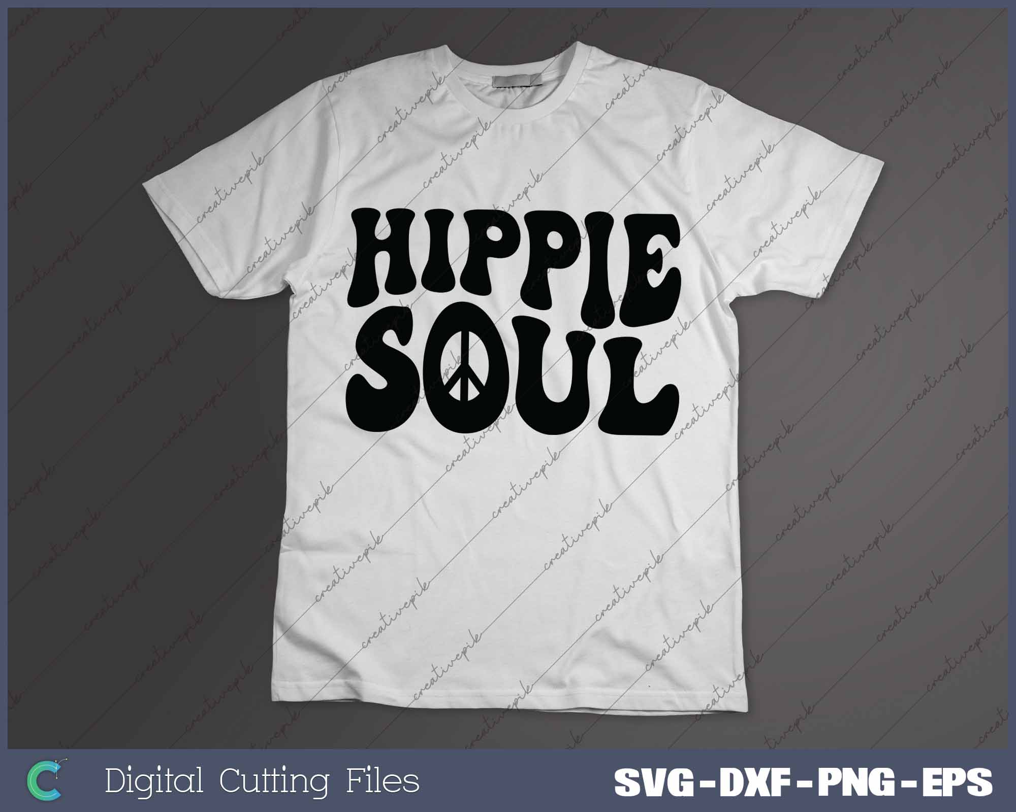Hippie Soul Peace Sign Retro Groovy SVG PNG Cutting Printable Files ...