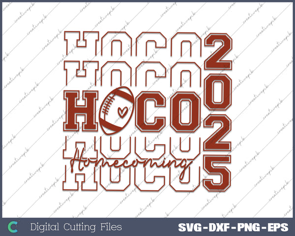 Hoco 2025 Homecoming 2025 SVG PNG Cutting Printable Files