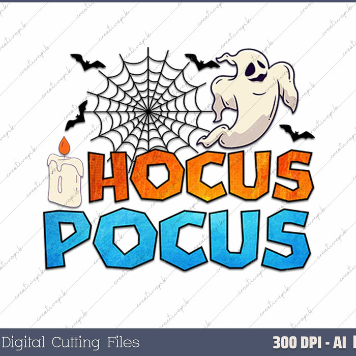 Hocus Pocus Halloween AI PNG Sublimation Files