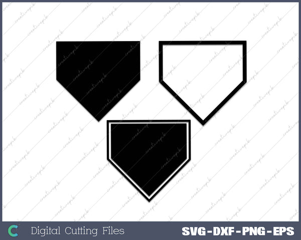 Home Plate SVG PNG Cutting Printable Files