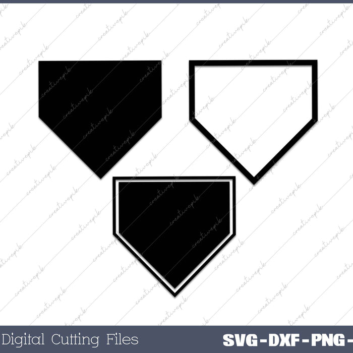 Home Plate SVG PNG Cutting Printable Files