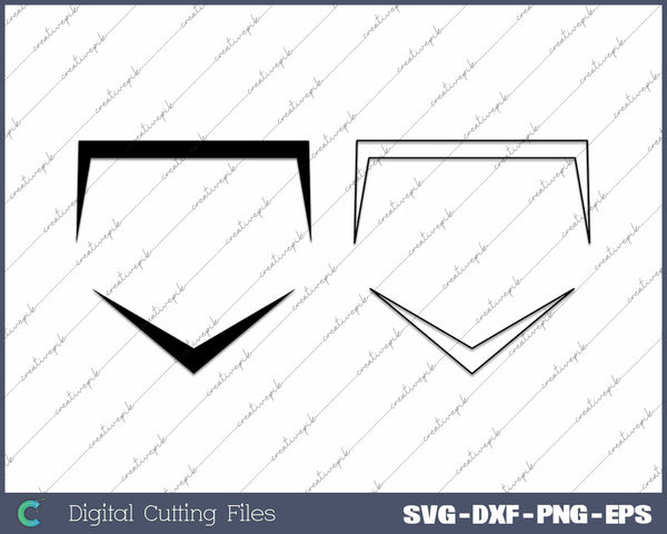 Home Plate Silhouette SVG PNG Cutting Printable Files