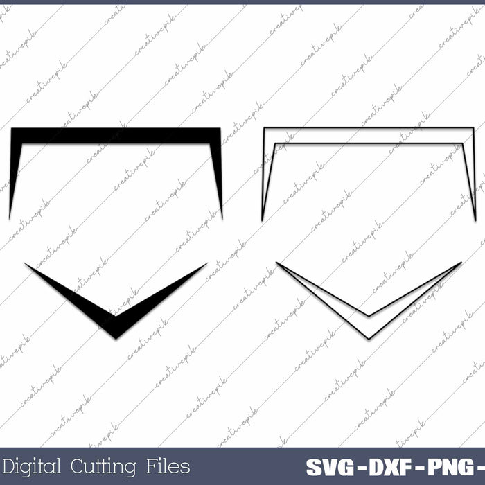 Home Plate Silhouette SVG PNG Cutting Printable Files