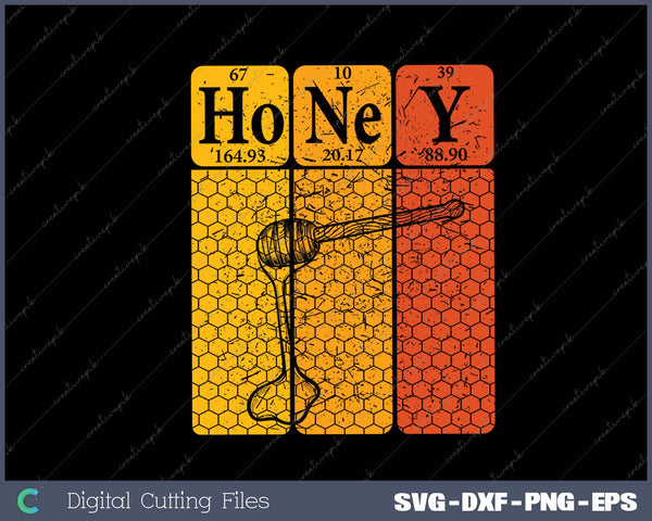 Honey Periodic Table Elements Beekeeper Retro Apiarist