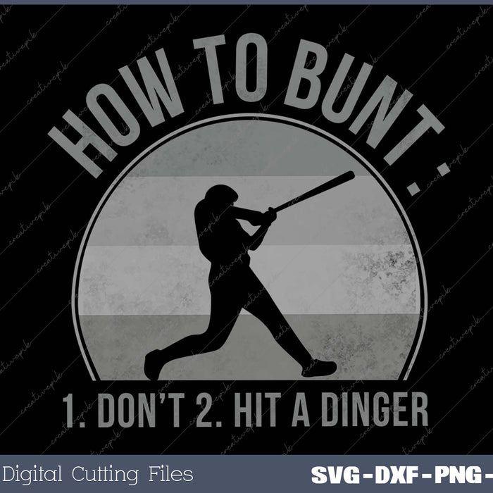 How To Bunt Don't Hit A Dinger Funny Baseball Softball Game 