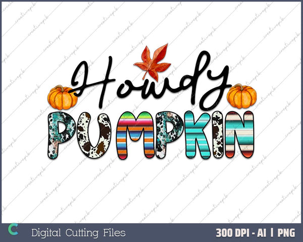 Howdy Pumpkin AI PNG Sublimation Files