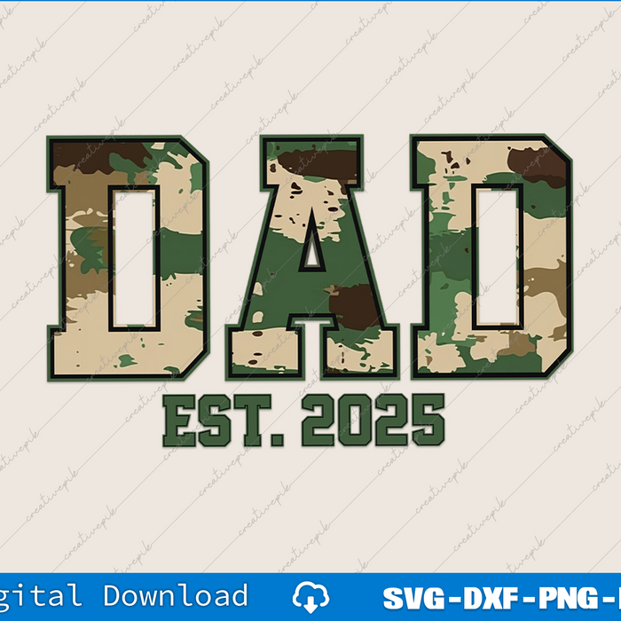 Hunter Dad Est 2025 SVG PNG Ai Cutting Printable Files