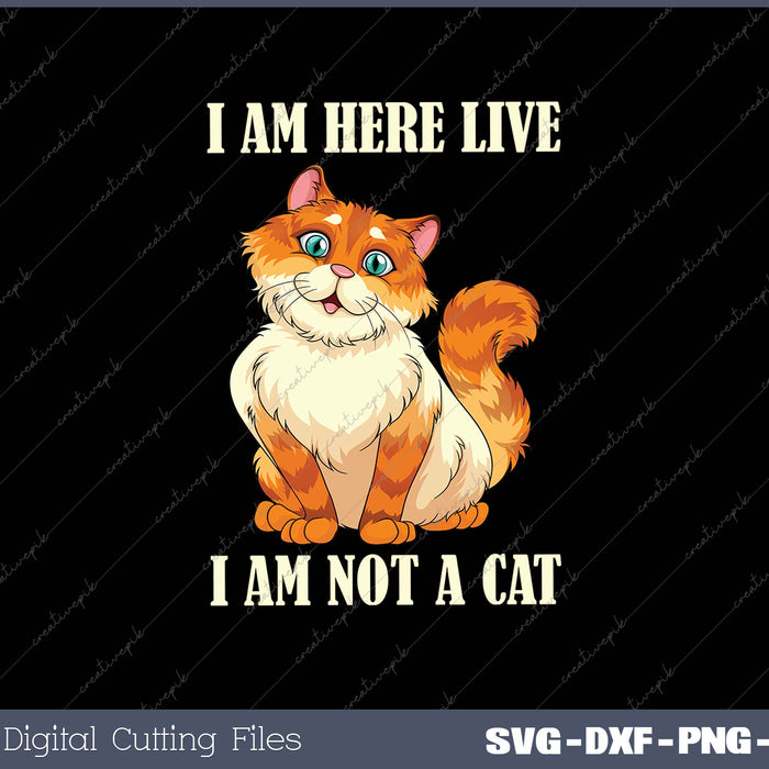 I Am Here Live I Am Not A Cat Funny Lawyer Cat Meme