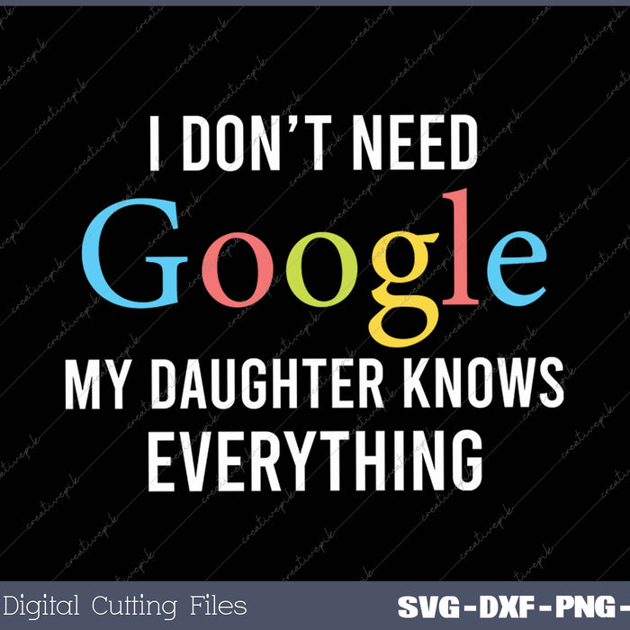 I Don't Need Google, My Daughter Knows Everything