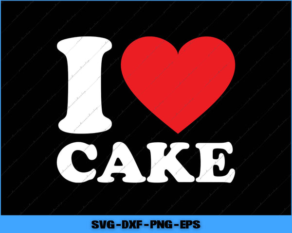 I love cake design with a red heart on a black background