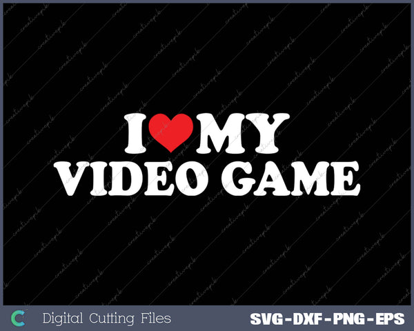 I Love Horns Video Game SVG PNG Cutting Printable Files
