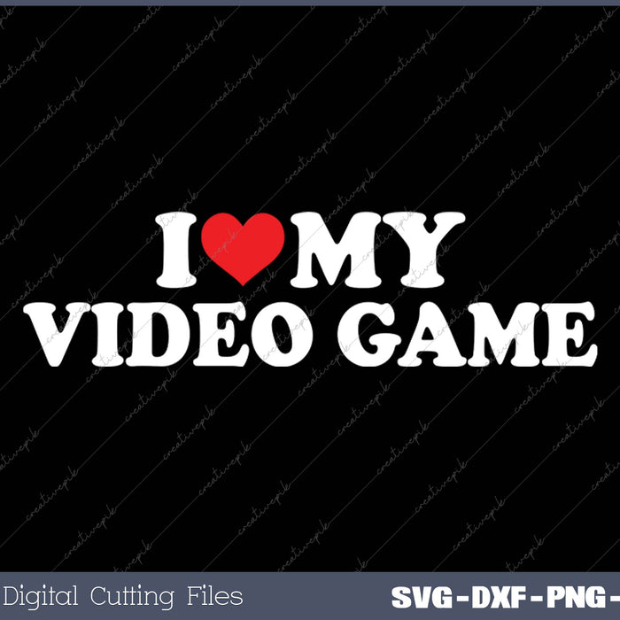 I Love Horns Video Game SVG PNG Cutting Printable Files