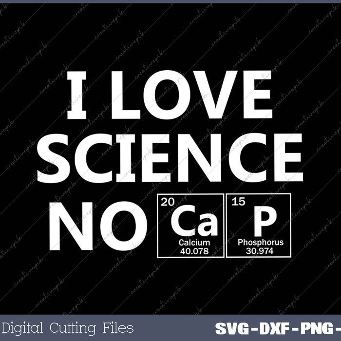 I Love Science No Cap Science Gifts Biology 
