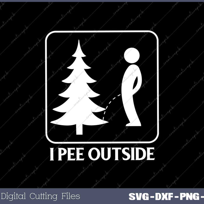 I Pee Outside Funny Camping 