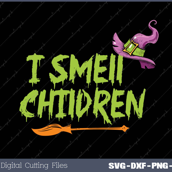 I Smell Children Teacher Halloween Witch For Women 