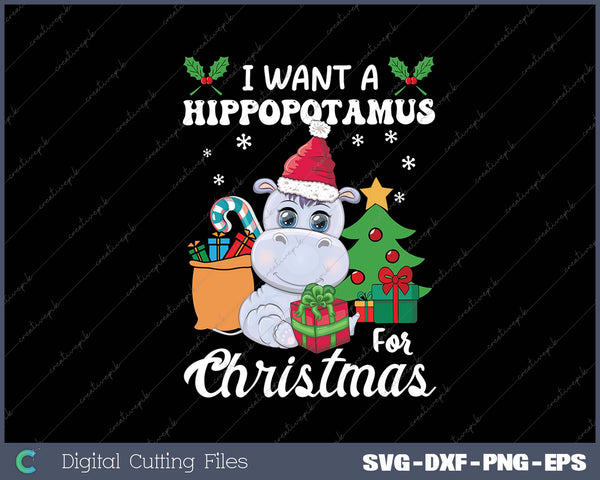 I Want A Hippopotamus For Christmas Hippo Christmas Pajamas