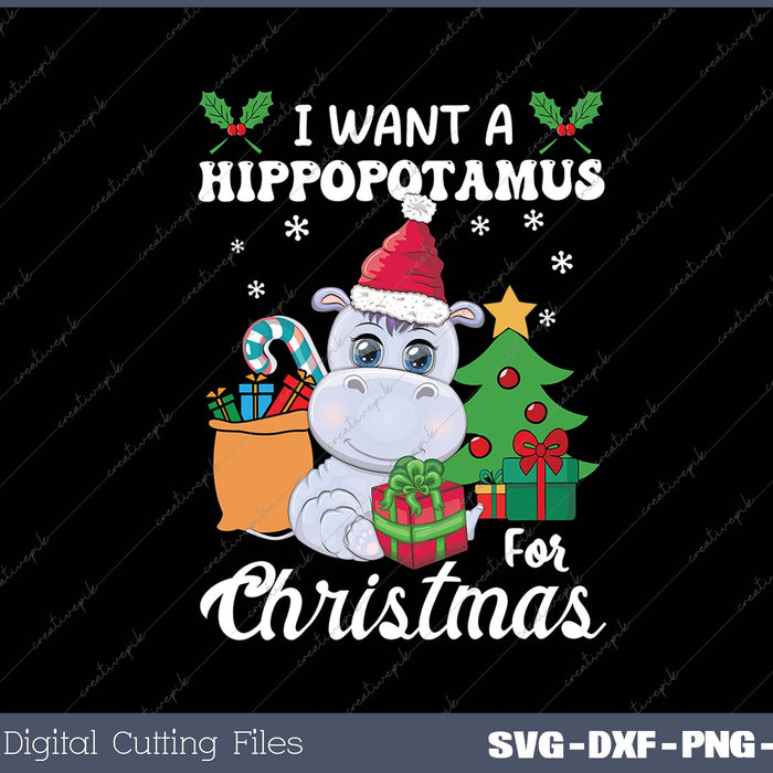 I Want A Hippopotamus For Christmas Hippo Christmas Pajamas