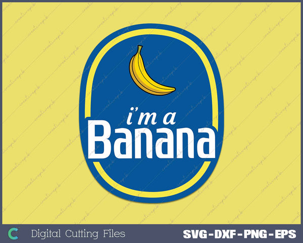 I'm A Banana Costume Halloween Fruit Sticker Yellow Funny