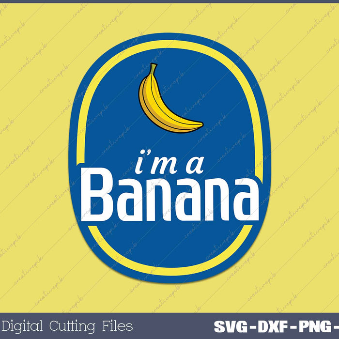 I'm A Banana Costume Halloween Fruit Sticker Yellow Funny