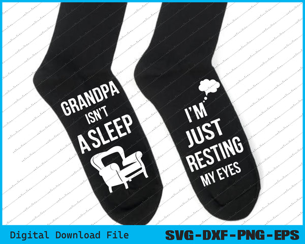 I'm Just Resting My Eyes Grandpa Birthday, Birthday Socks SVG Files