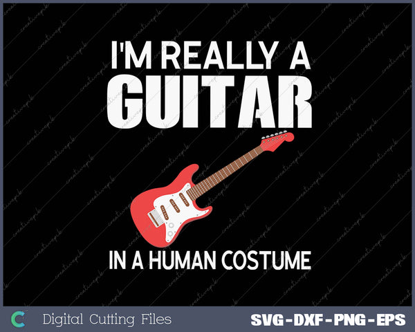 I'm Really A Guitar In A Human Costume Halloween Funny Music