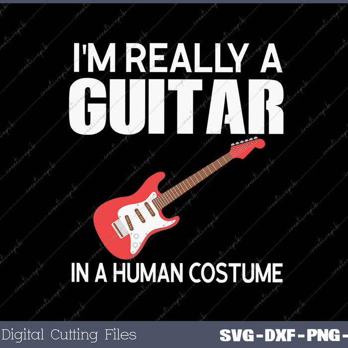 I'm Really A Guitar In A Human Costume Halloween Funny Music