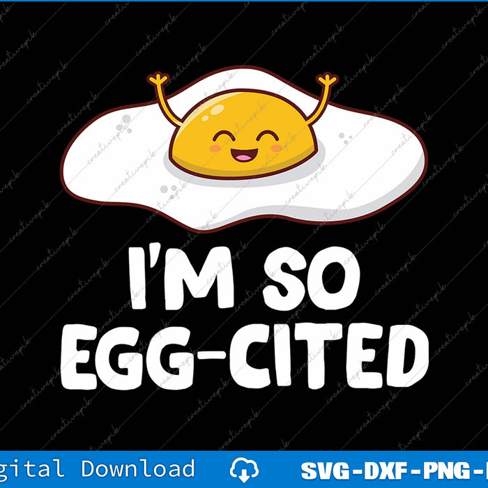
I'm So Egg-Cited Breakfast Eggs Fried Egg SVG PNG Printable File
Rich text editor
