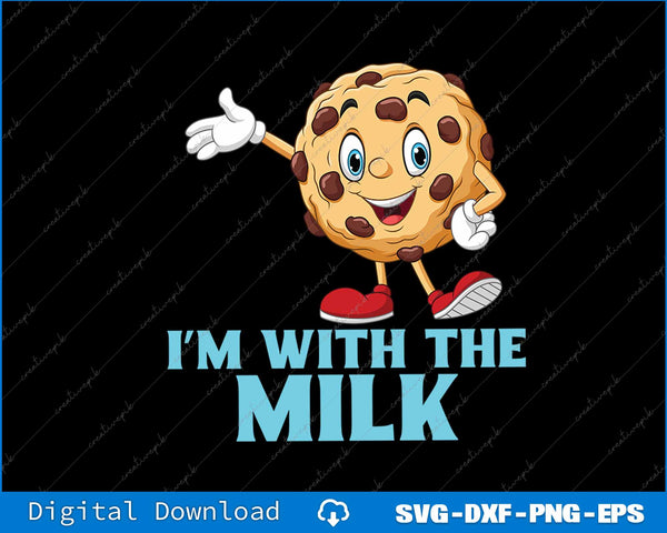 I'm With The Milk Pancake SVG PNG Cutting Printable File