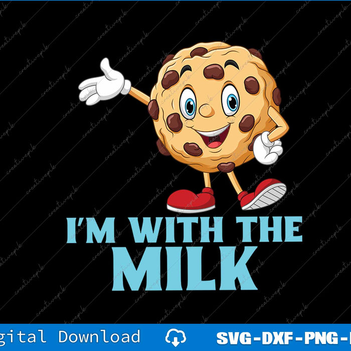 I'm With The Milk Pancake SVG PNG Cutting Printable File