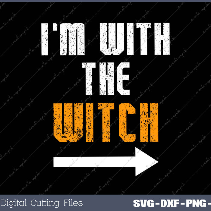 I'm With The Witch Funny Halloween 