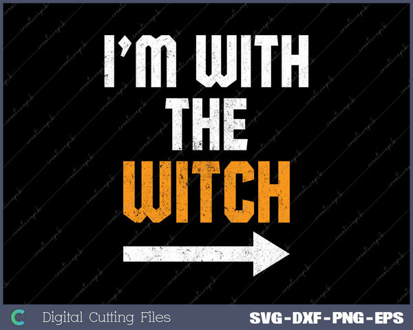 I'm With The Witch Funny Halloween 