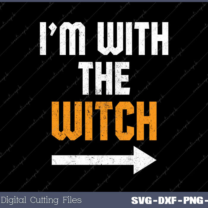 I'm With The Witch Funny Halloween 