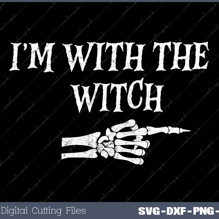I'm with the Witch Funny Halloween His and Her Outfit