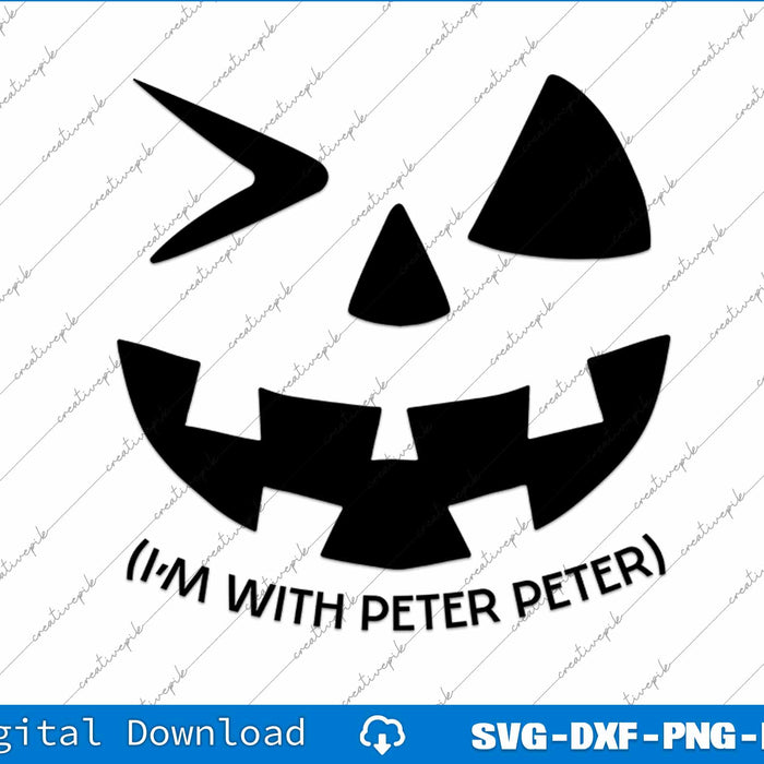 Im With Peter Couple Halloween Adult Women Her Eater Pumpkin SVG PNG File