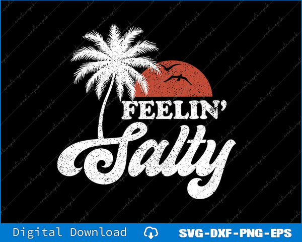 Instant Message Feelin Salty Women's Short Sleeve SVG PNG Printable Files